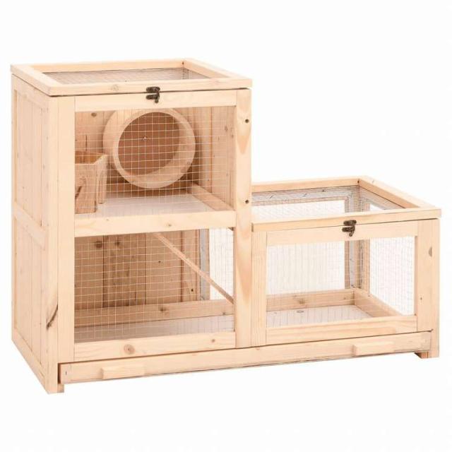 vidaXL ハムスター臥せ篭 81x40x60糎 樅純乎たる材毛の荒物&愛玩動物装具 愛玩動物装具 小毛の荒物装具 小毛の荒物 繁殖・臥せ篭(代引不可)【貨物輸送無料】