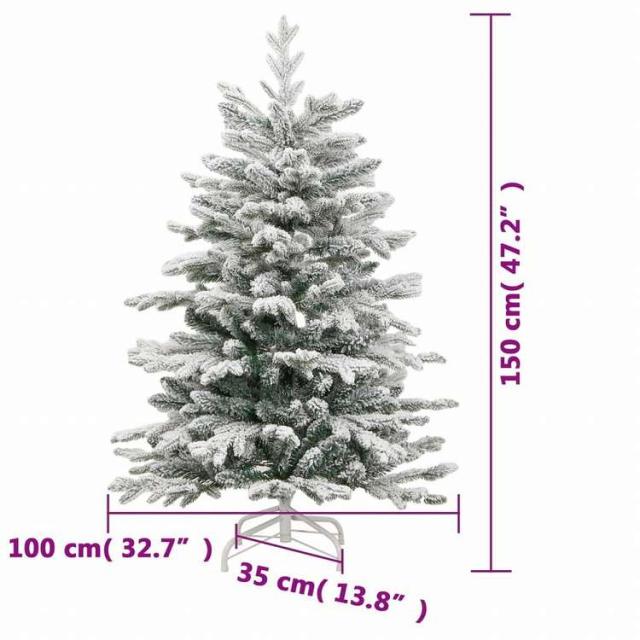 vidaXL 人工クリスマスツリー ヒンジ式 雪付き 150 cmホーム&ガーデン デコレーション シーズン&ホリデーデコレーション クリスマスツリー(代引不可)【送料無料】_8