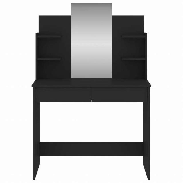 vidaXL ドレッシングテーブル ミラー付き ブラック 96x39x142cm家具 キャビネット&収納 洗面・化粧台ユニット 寝室用化粧用テーブル(代引不可)【送料無料】_3