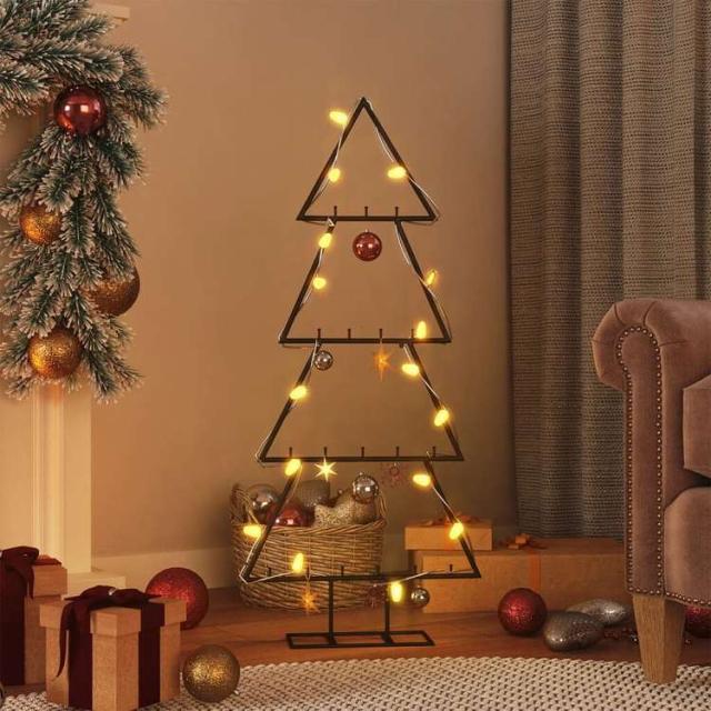 vidaXL 金属製クリスマスツリー デコレーション用 ブラック 90cmホーム&ガーデン デコレーション シーズン&ホリデーデコレーション クリスマスツリー(代引不可)【送料無料】