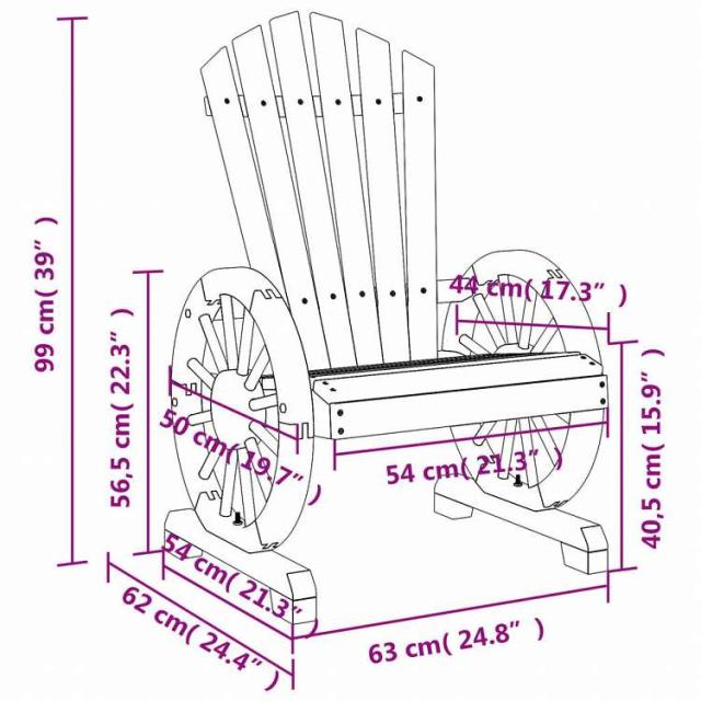 vidaXL ガーデンアディロンダックチェア 2点セット モミ無垢材家具 アウトドア家具 屋外椅子 屋外用組み合わせソファセット(代引不可)【送料無料】_9
