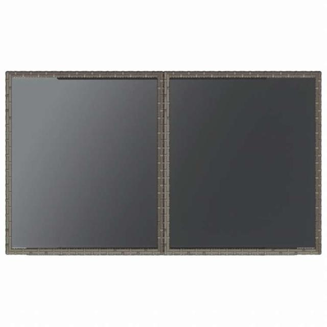 vidaXL ビストロ3点セット クッション付き ポリラタン製 グレー家具 アウトドア家具 屋外家具セット(代引不可)【送料無料】_12