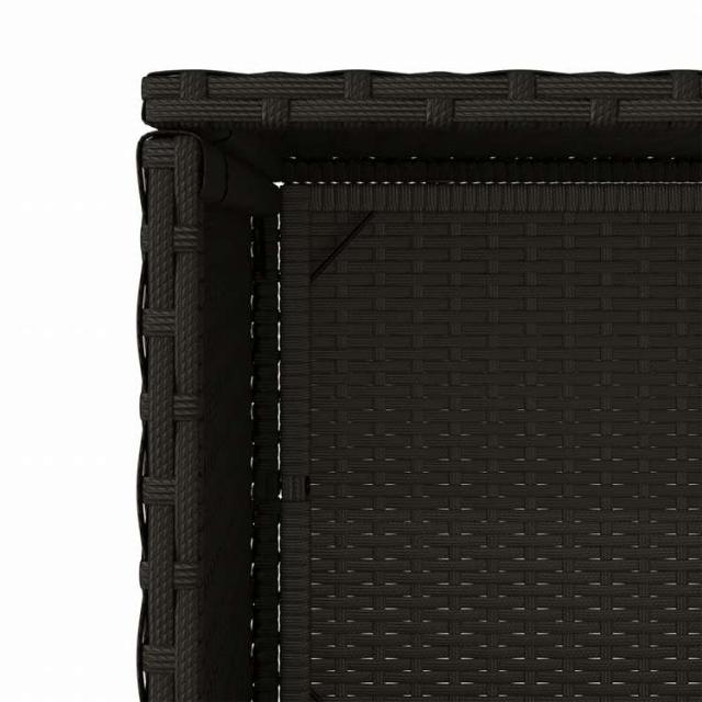 vidaXL ガーデン収納キャビネット 50x55x115 cm ポリラタン製 ブラック家具 アウトドア家具 屋外収納ボックス(代引不可)【送料無料】_10