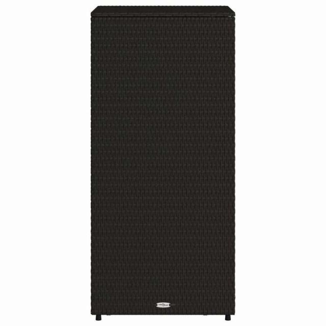 vidaXL ガーデン収納キャビネット 50x55x115 cm ポリラタン製 ブラック家具 アウトドア家具 屋外収納ボックス(代引不可)【送料無料】_7