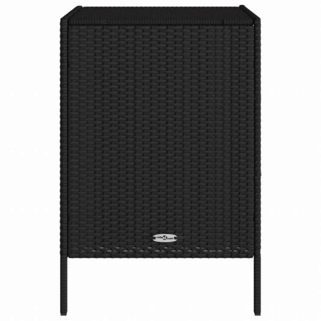 vidaXL ガーデン収納キャビネット 55x59x80 cm ポリラタン製 ブラック家具 アウトドア家具 屋外収納ボックス(代引不可)【送料無料】_7