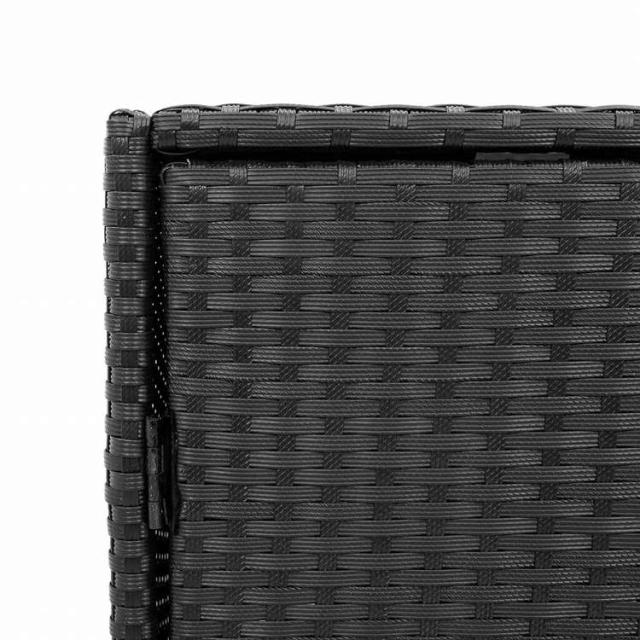 vidaXL ガーデン収納キャビネット 55x59x69 cm ポリラタン製 ブラック家具 アウトドア家具 屋外収納ボックス(代引不可)【送料無料】_10