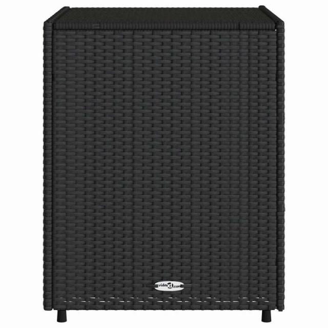 vidaXL ガーデン収納キャビネット 55x59x69 cm ポリラタン製 ブラック家具 アウトドア家具 屋外収納ボックス(代引不可)【送料無料】_7