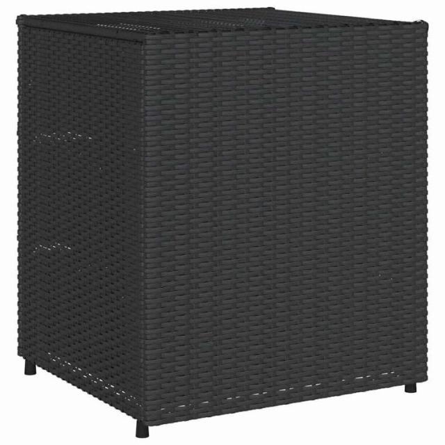vidaXL ガーデン収納キャビネット 55x59x69 cm ポリラタン製 ブラック家具 アウトドア家具 屋外収納ボックス(代引不可)【送料無料】_8