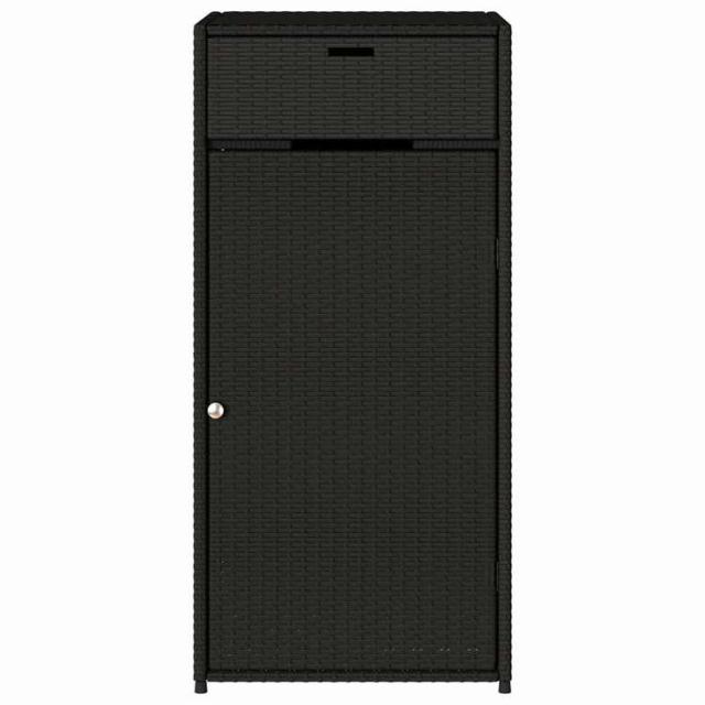 vidaXL ガーデン収納キャビネット 55x55x111 cm ポリラタン製 ブラック家具 アウトドア家具 屋外収納ボックス(代引不可)【送料無料】_6