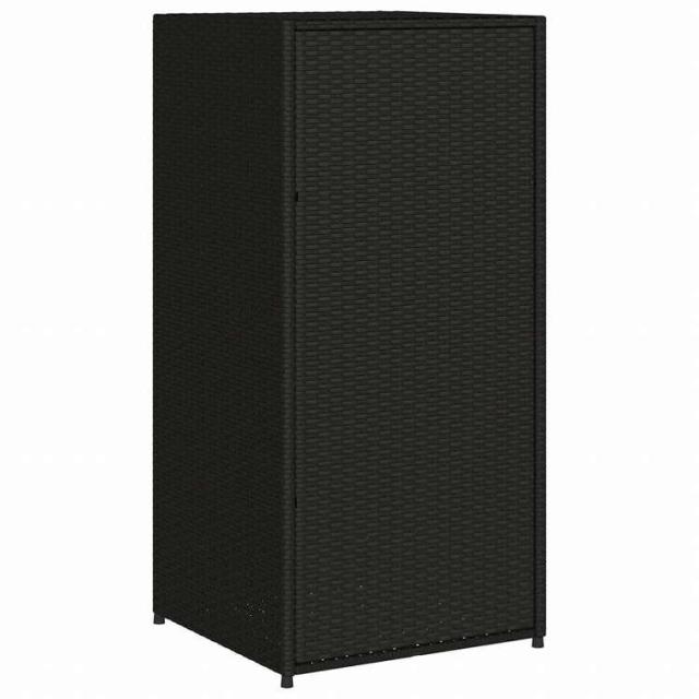 vidaXL ガーデン収納キャビネット 55x55x111 cm ポリラタン製 ブラック家具 アウトドア家具 屋外収納ボックス(代引不可)【送料無料】_8