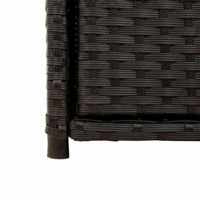 vidaXL ガーデン収納キャビネット 55x55x111 cm ポリラタン製 ブラック家具 アウトドア家具 屋外収納ボックス(代引不可)【送料無料】_9