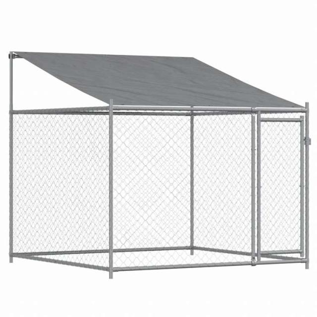 vidaXL 犬用ケージ ルーフ&ドア付き グレー 12x2x2 m 亜鉛メッキ鋼動物&ペット用品 ペット用品 犬用品 犬小屋・ドッグラン(代引不可)【送料無料】_6