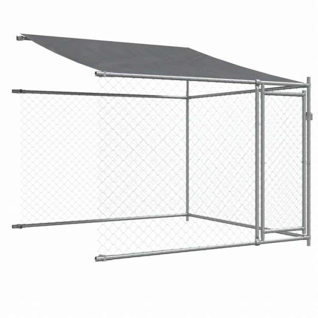 vidaXL 犬用ケージ ルーフ&ドア付き グレー 12x2x2 m 亜鉛メッキ鋼動物&ペット用品 ペット用品 犬用品 犬小屋・ドッグラン(代引不可)【送料無料】_7