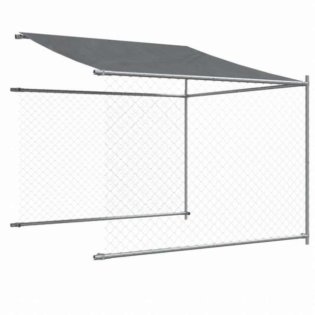 vidaXL 犬用ケージ ルーフ&ドア付き グレー 4x2x2 m 亜鉛メッキ鋼Animals & Pet Supplies ペット用品 犬用品 犬小屋・ドッグラン(代引不可)【送料無料】_7