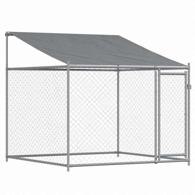 vidaXL 犬用ケージ ルーフ&ドア付き グレー 6x2x2 m 亜鉛メッキ鋼動物&ペット用品 ペット用品 犬用品 犬小屋・ドッグラン(代引不可)【送料無料】_6