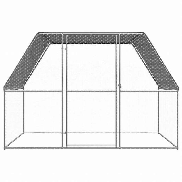 vidaXL 鶏小屋 シルバー&グレー 3x2x2 m 亜鉛メッキ鋼動物&ペット用品 ペット用品 小動物用品 小動物 飼育・ケージ(代引不可)【送料無料】_1