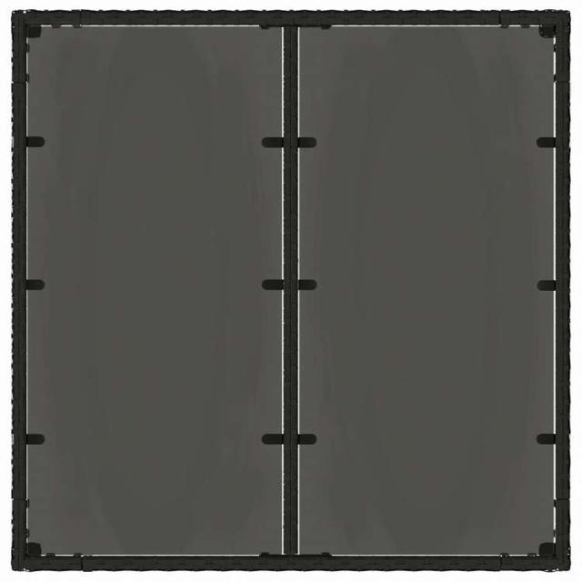 vidaXL ガーデンテーブル ガラストップ付き 90x90x75 cm ポリラタン製 ブラック家具 アウトドア家具 アウトドアテーブル(代引不可)【送料無料】_6