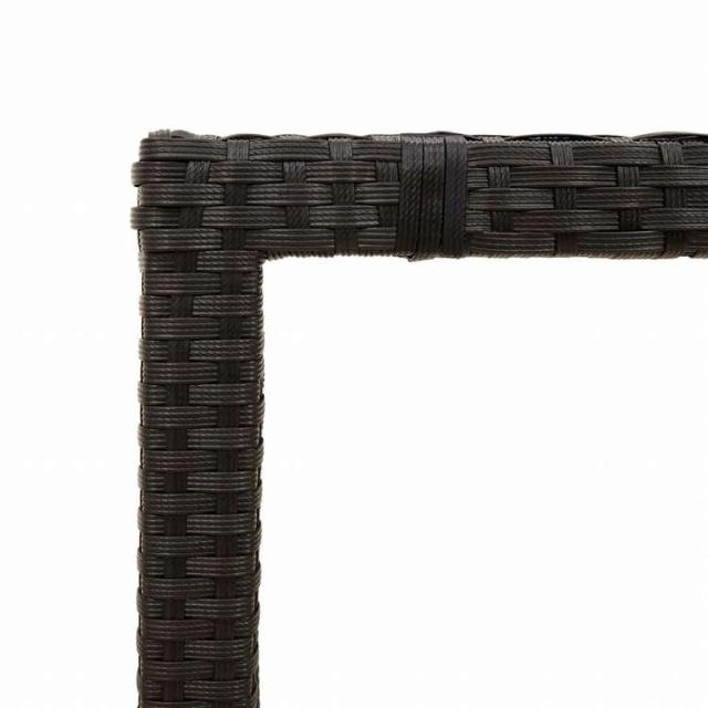 vidaXL ガーデンテーブル ガラストップ付き 90x90x75 cm ポリラタン製 ブラック家具 アウトドア家具 アウトドアテーブル(代引不可)【送料無料】_8