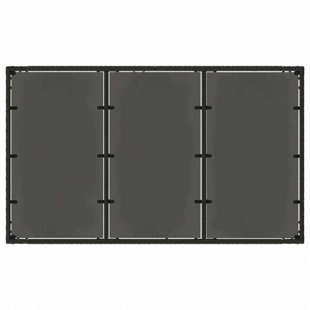 vidaXL ガーデンテーブル ガラストップ付き 150x90x75 cm ポリラタン製 ブラック家具 アウトドア家具 アウトドアテーブル(代引不可)【送料無料】_6