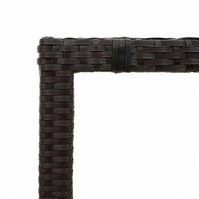 vidaXL ガーデンテーブル ガラストップ付き 150x90x75 cm ポリラタン製 ブラック家具 アウトドア家具 アウトドアテーブル(代引不可)【送料無料】_8