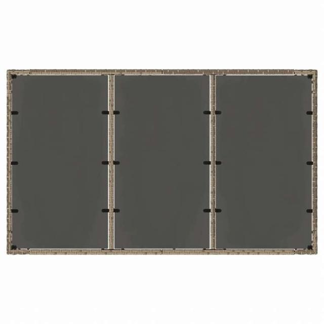 vidaXL ガーデンテーブル ガラス天板付き 150x90x75 cm ポリラタン製 グレー家具 アウトドア家具 アウトドアテーブル(代引不可)【送料無料】_6
