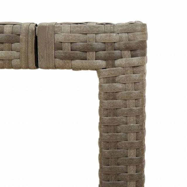 vidaXL ガーデンテーブル ガラス天板付き 150x90x75 cm ポリラタン製 グレー家具 アウトドア家具 アウトドアテーブル(代引不可)【送料無料】_8