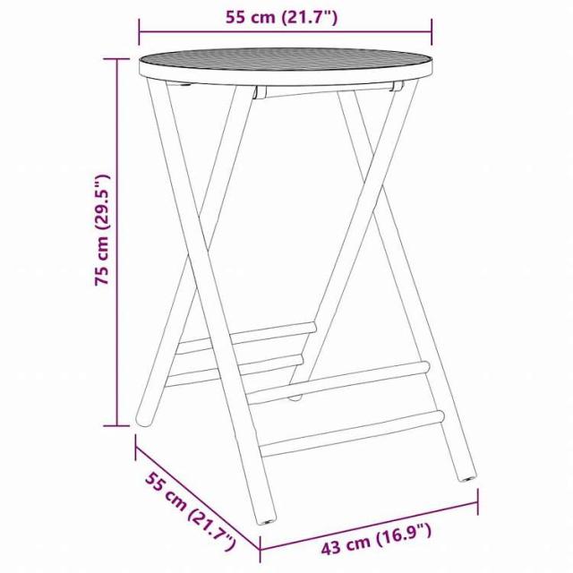 vidaXL 折りたたみ式ビストロ3点セット クッション付き 竹製家具 アウトドア家具 屋外家具セット(代引不可)【送料無料】_11
