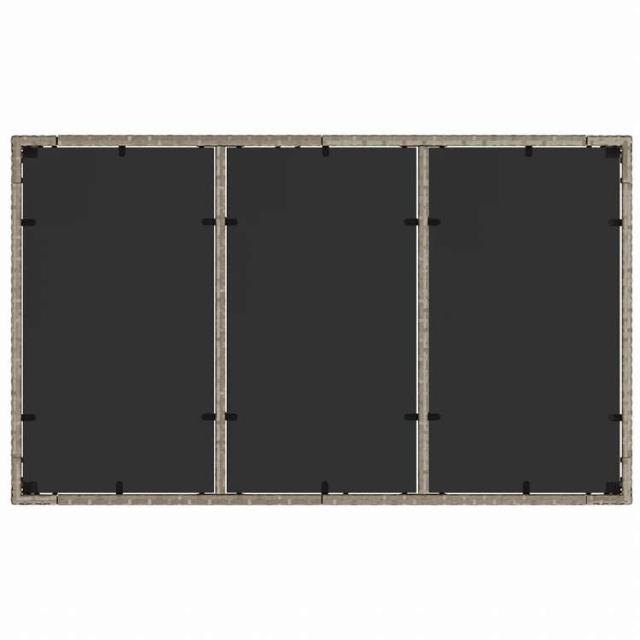 vidaXL ガーデンテーブル ガラス天板付き 150x90x75 cm ポリラタン製 ライトグレー家具 アウトドア家具 アウトドアテーブル(代引不可)【送料無料】_7