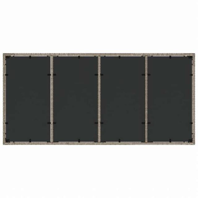 vidaXL ガーデンテーブル ガラス天板付き 190x90x75 cm ポリラタン製 ライトグレー家具 アウトドア家具 アウトドアテーブル(代引不可)【送料無料】_7