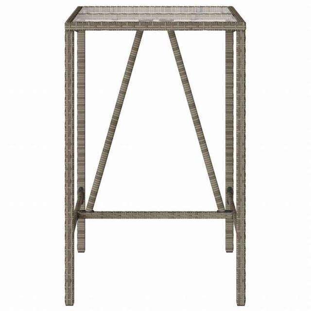 vidaXL 屋外用バーテーブル グレー 70x70x110 cm ポリラタン製家具 アウトドア家具 アウトドアテーブル(代引不可)【送料無料】_4
