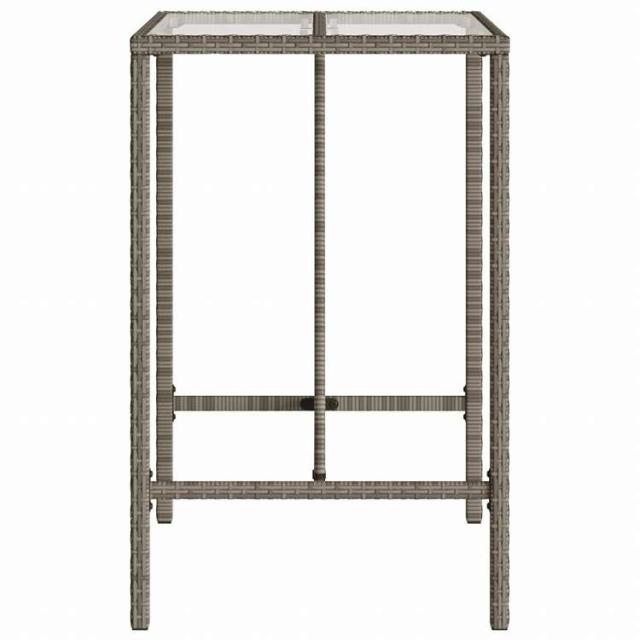 vidaXL 屋外用バーテーブル グレー 70x70x110 cm ポリラタン製家具 アウトドア家具 アウトドアテーブル(代引不可)【送料無料】_5
