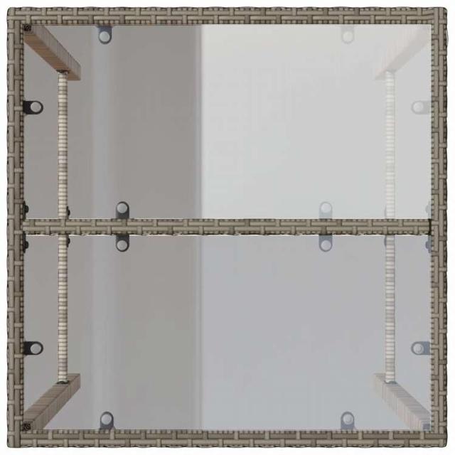 vidaXL 屋外用バーテーブル グレー 70x70x110 cm ポリラタン製家具 アウトドア家具 アウトドアテーブル(代引不可)【送料無料】_7