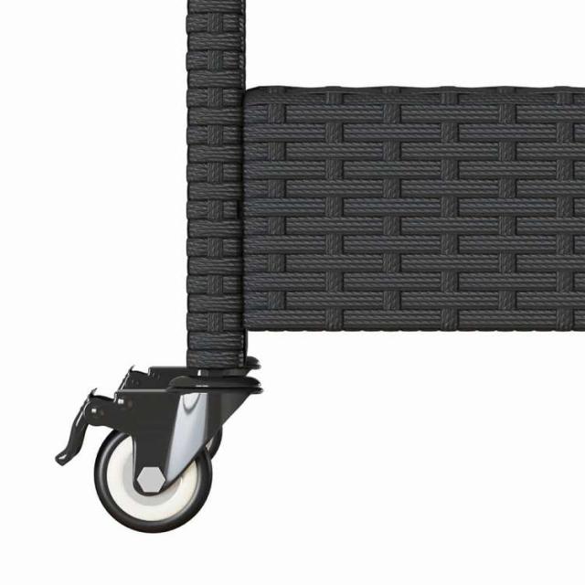 vidaXL バーカート 3段 ブラック ポリラタン&アカシア無垢材家具 トローリー キッチン・ダイニング トローリー(代引不可)【送料無料】_10