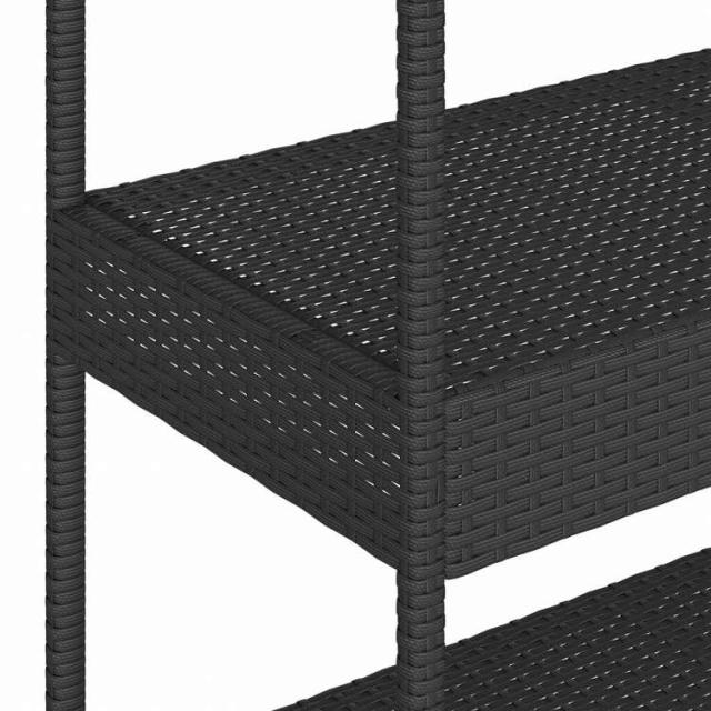 vidaXL バーカート 3段 ブラック ポリラタン&アカシア無垢材家具 トローリー キッチン・ダイニング トローリー(代引不可)【送料無料】_9