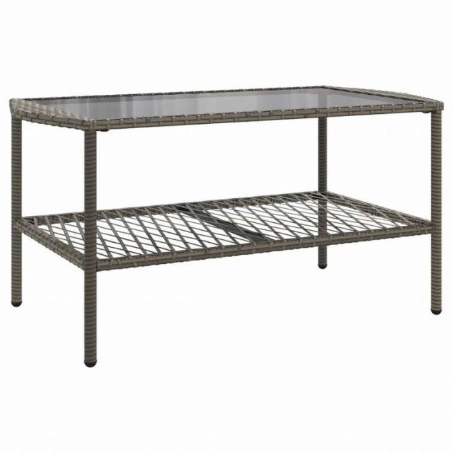 vidaXL ガーデンソファ4点セット クッション付き 灰色 ポリラタン製家具 アウトドア家具 屋外家具セット(代引不可)【送料無料】_5