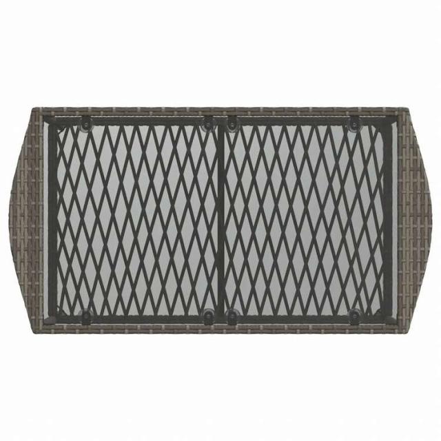 vidaXL ガーデンソファ4点セット クッション付き 灰色 ポリラタン製家具 アウトドア家具 屋外家具セット(代引不可)【送料無料】_8