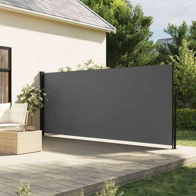 vidaXL 引き込み式サイドオーニング 160x500cm アントラシートホーム&ガーデン 芝&ガーデン アウトドアリビング 屋外用傘・サンシェード(代引不可)【送料無料】