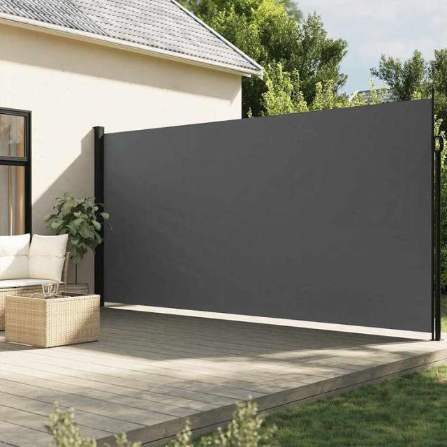 vidaXL 格納式サイドオーニング アントラシート 220x600 cmホーム&ガーデン 芝&ガーデン アウトドアリビング 屋外用傘・サンシェード(代引不可)【送料無料】