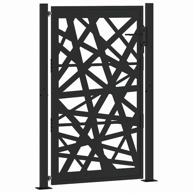 vidaXL ガーデンゲート ブラック 100x150cm スチール製 ライトデザインハードウェア フェンス&バリア ゲート黒(代引不可)【送料無料】 21,289円