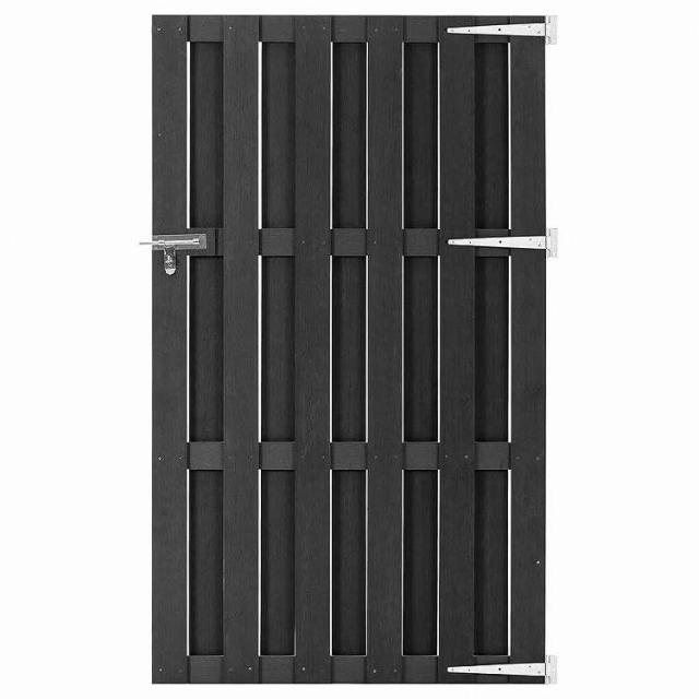 vidaXL ガーデンゲート WPC 100x180cm グレーハードウェア フェンス&バリア ゲート灰色(代引不可)【送料無料】