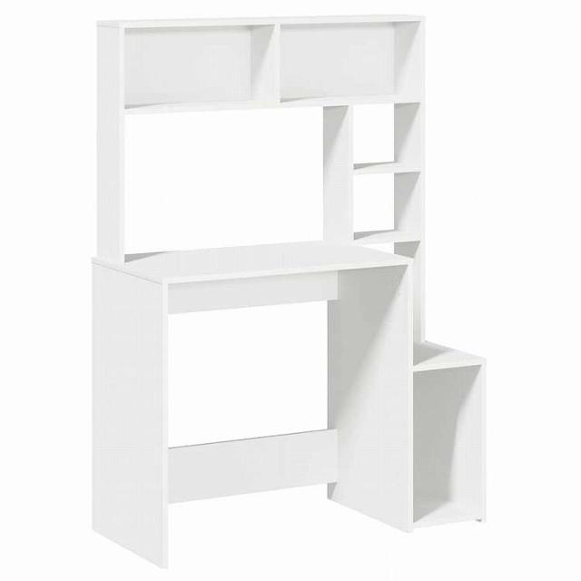 vidaXL デスク(棚付き)ホワイト 100x45x140cm エンジニアードウッド家具 オフィス家具 デスク白(代引不可)【送料無料】 12,966円