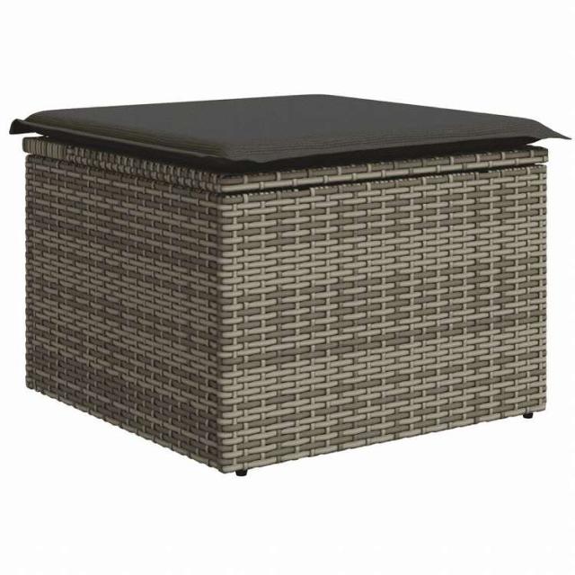 vidaXL ガーデンソファ7点セット クッション付き グレー ポリラタン家具 アウトドア家具 屋外家具セット(代引不可)【送料無料】