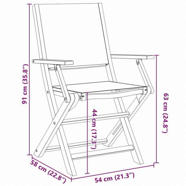 vidaXL 折りたたみ式ガーデンチェア 8点 クリームホワイト ファブリック&無垢材家具 アウトドア家具 屋外椅子 アウトドアベンチチェア(代引不可)【送料無料】_9