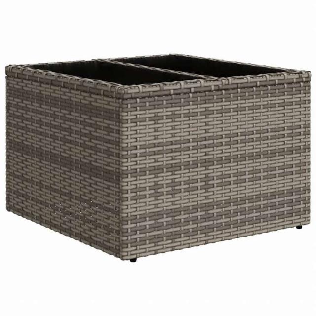 vidaXL ガーデンソファ7点セット クッション付き グレー ポリラタン家具 アウトドア家具 屋外家具セット(代引不可)【送料無料】