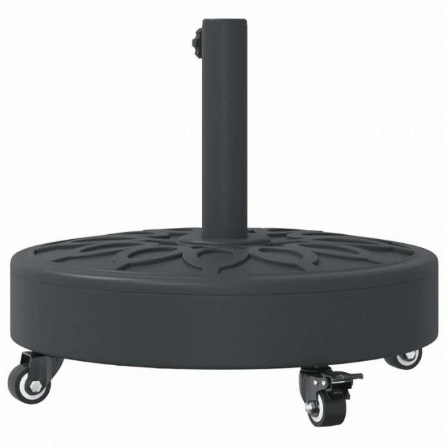 vidaXL パラソルベース ホイール付き O38 / 48 mm ポール用 27 kg ラウンドホーム&ガーデン 芝&ガーデン アウトドアリビング アウトドアアンブレラ&パラソルアクセサリー 屋外用アンブレラ土台(代_5
