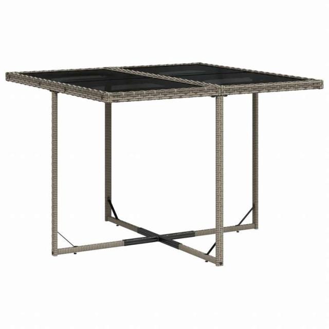 vidaXL ガーデンダイニングセット 5点 クッション付き グレー ポリラタン製家具 アウトドア家具 屋外家具セット(代引不可)【送料無料】_3