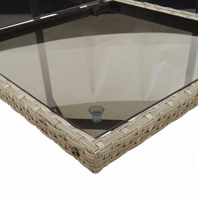 vidaXL ガーデンダイニングセット 5点 クッション付き グレー ポリラタン製家具 アウトドア家具 屋外家具セット(代引不可)【送料無料】_6