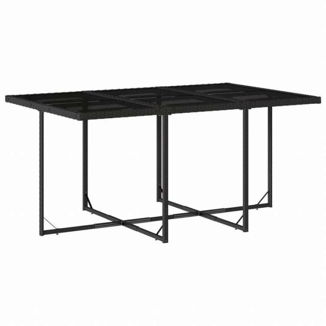 vidaXL ガーデンダイニング7点セット クッション付き ブラック ポリラタン製家具 アウトドア家具 屋外家具セット(代引不可)【送料無料】_3
