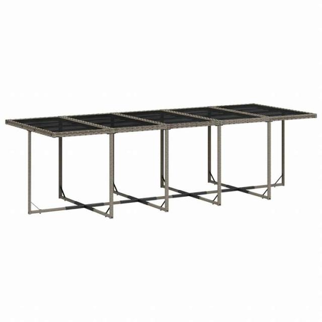 vidaXL ガーデンダイニング11点セット クッション付き グレー ポリラタン製家具 アウトドア家具 屋外家具セット(代引不可)【送料無料】_3