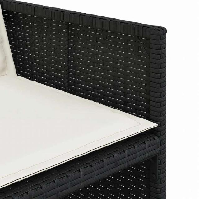 vidaXL ガーデンダイニング9点セット クッション付き ブラック ポリラタン製家具 アウトドア家具 屋外家具セット(代引不可)【送料無料】_8